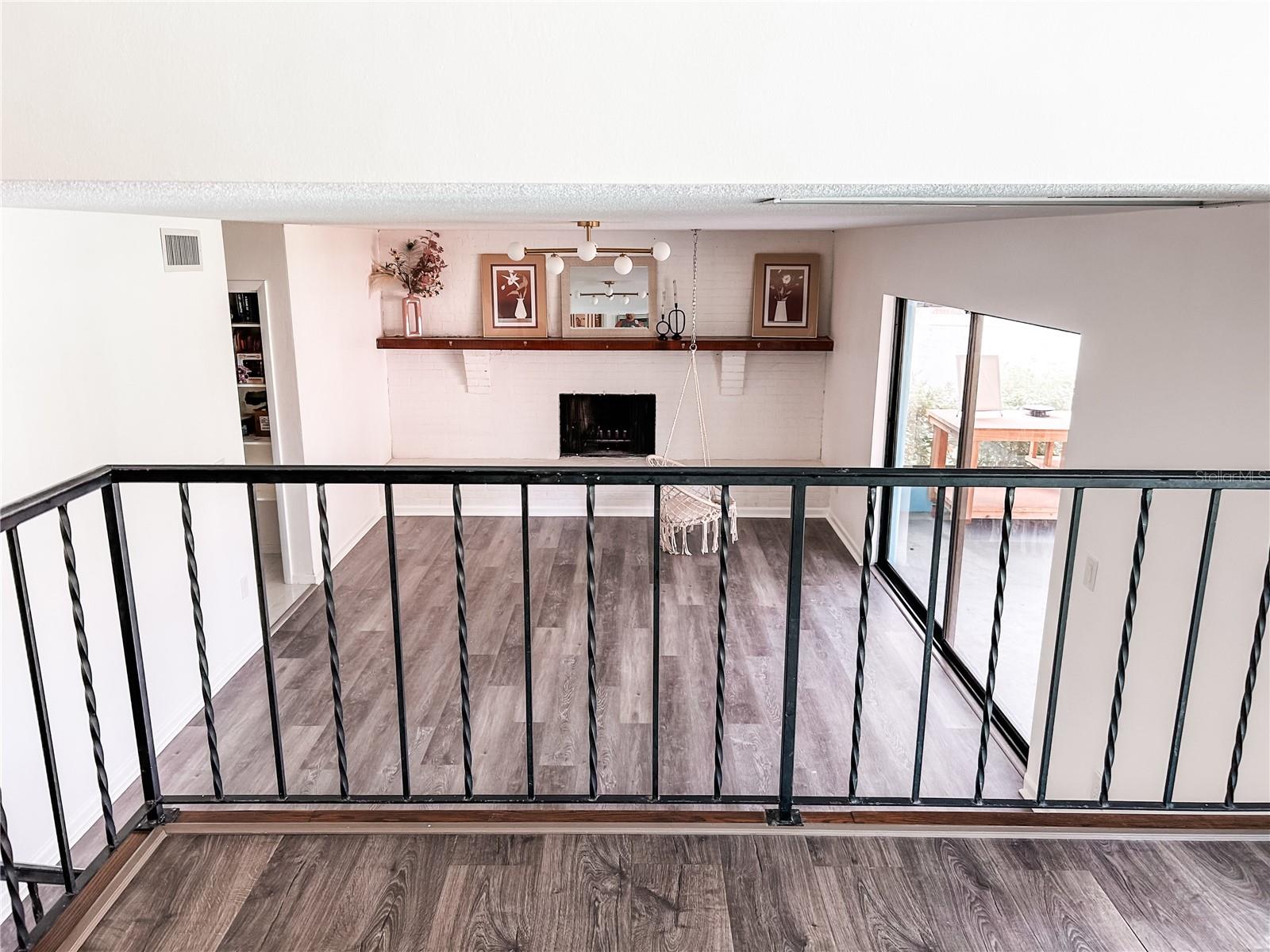 Kitchen overlooking family room