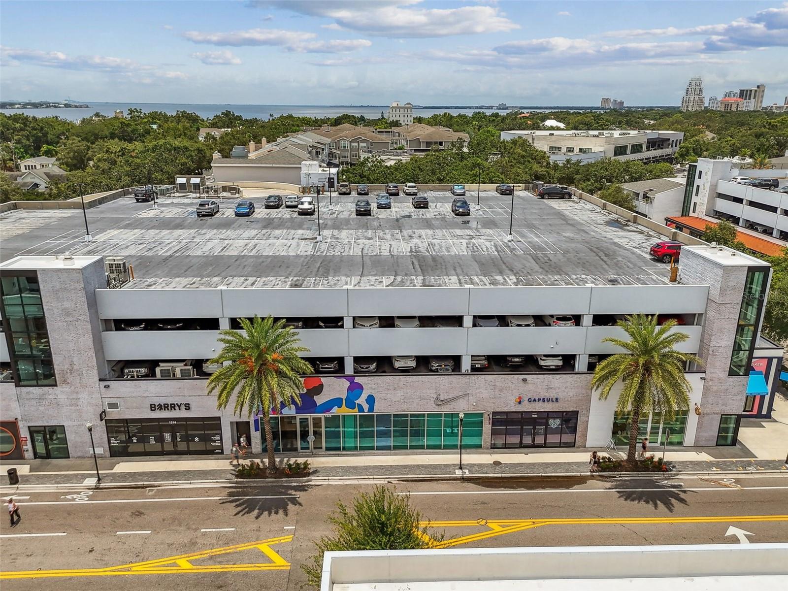 Aerial view of Swann Avenue and Barry's gym.