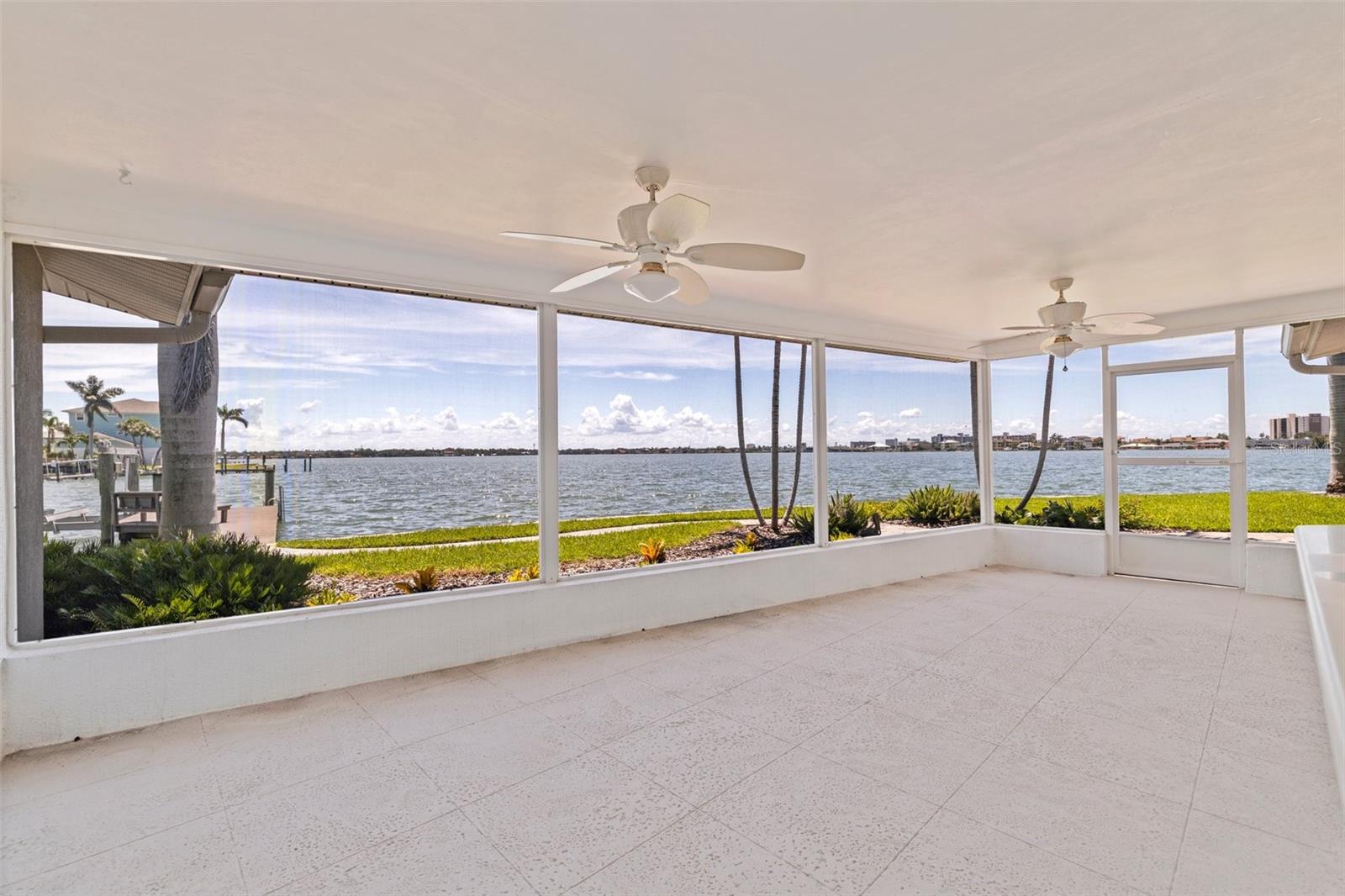 Covered and screened patio