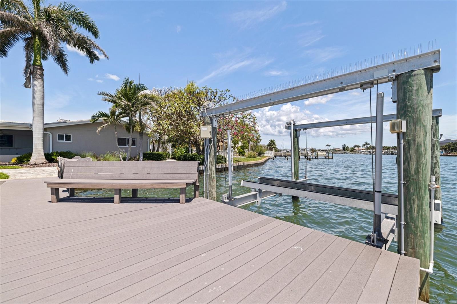 10,000 lb. boat lift and great coffee spot!