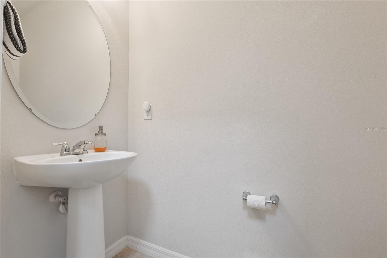 half bathroom on first level