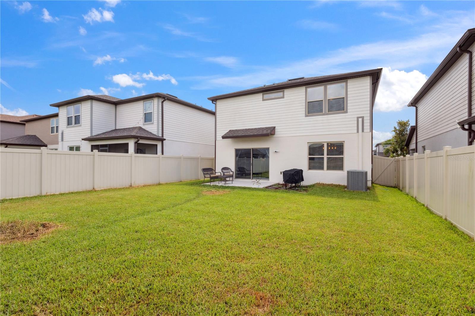 Large fenced-in backyard