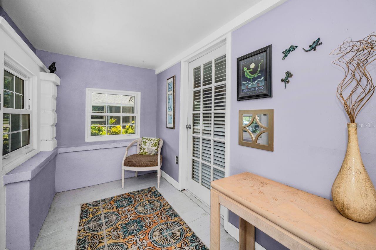 Enclosed front porch