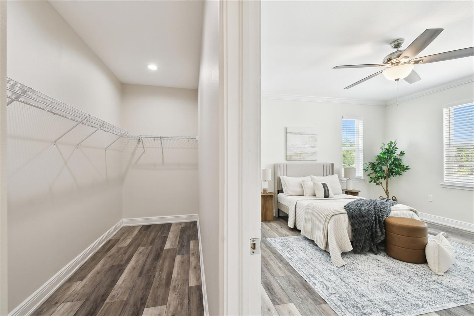 Massive walk-in primary closet
