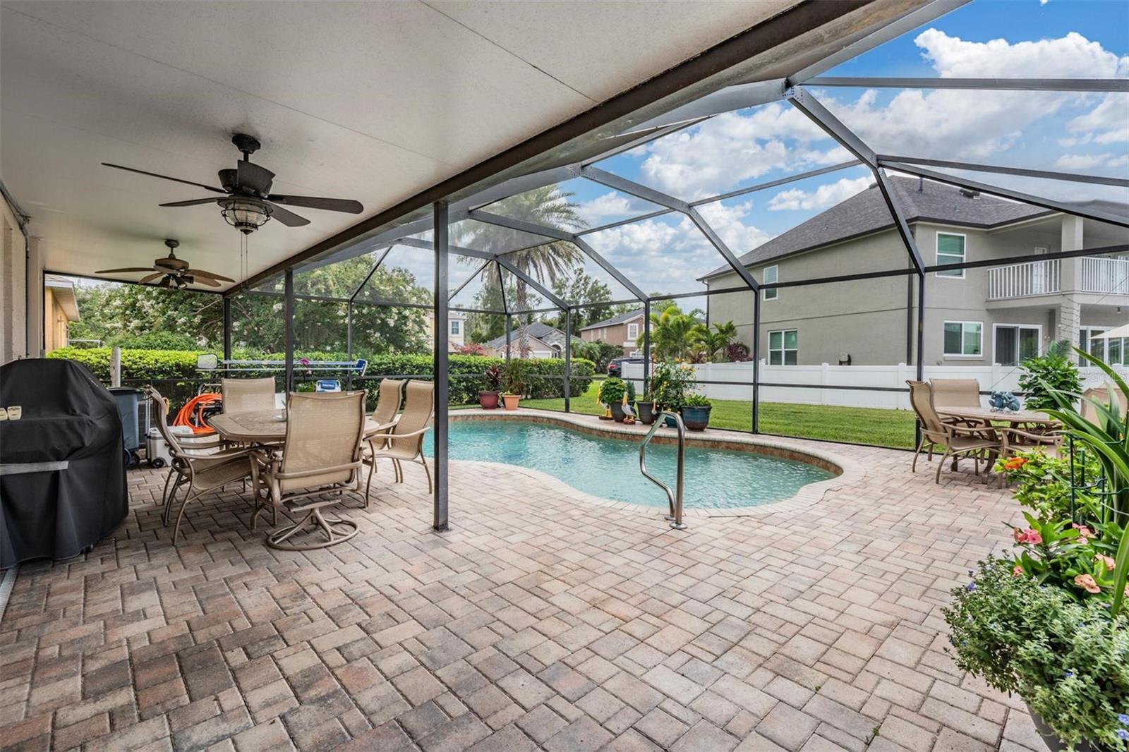 Private screened in pool and lanai