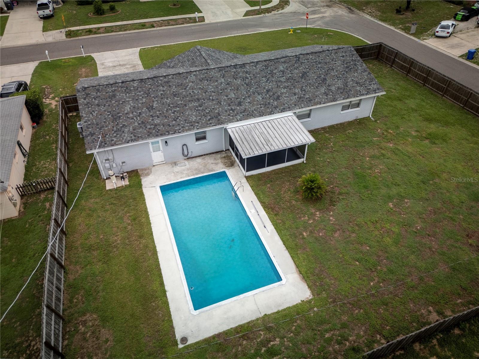 Backyard/Pool Aerial