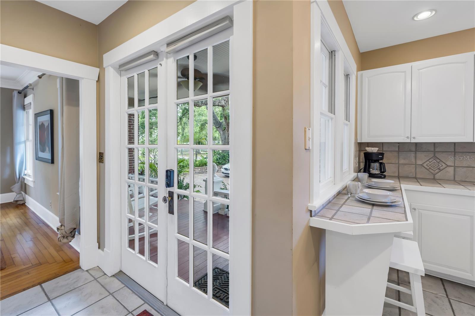 French Doors to Porch