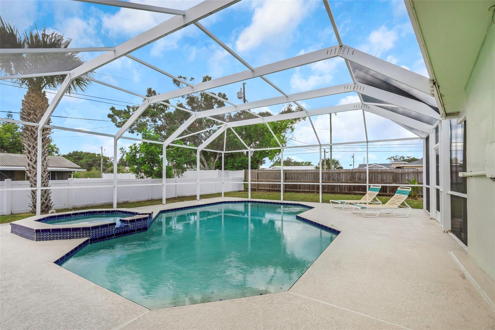 Newly refinished pool deck!