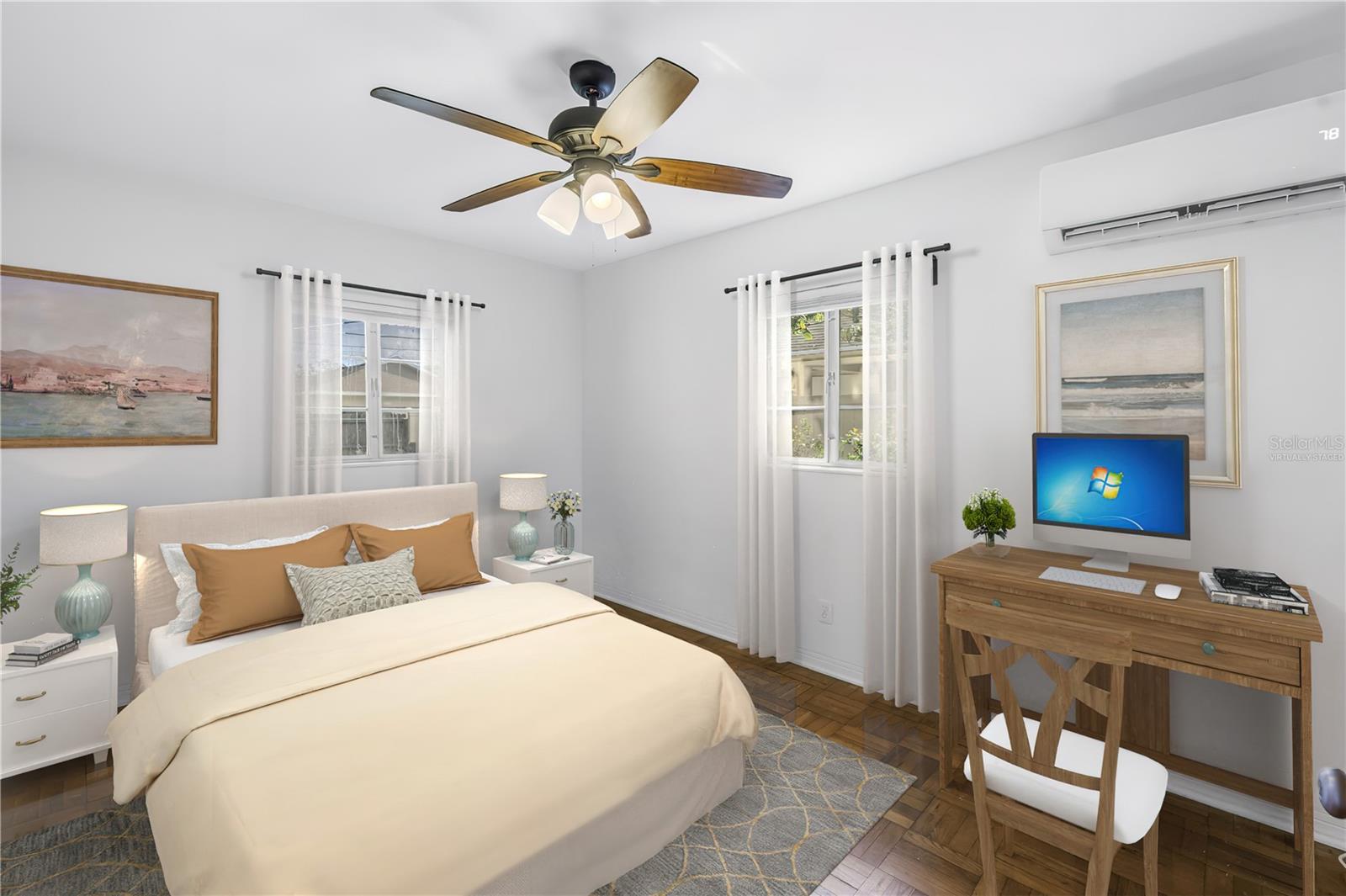 Virtually Staged Primary Bedroom
