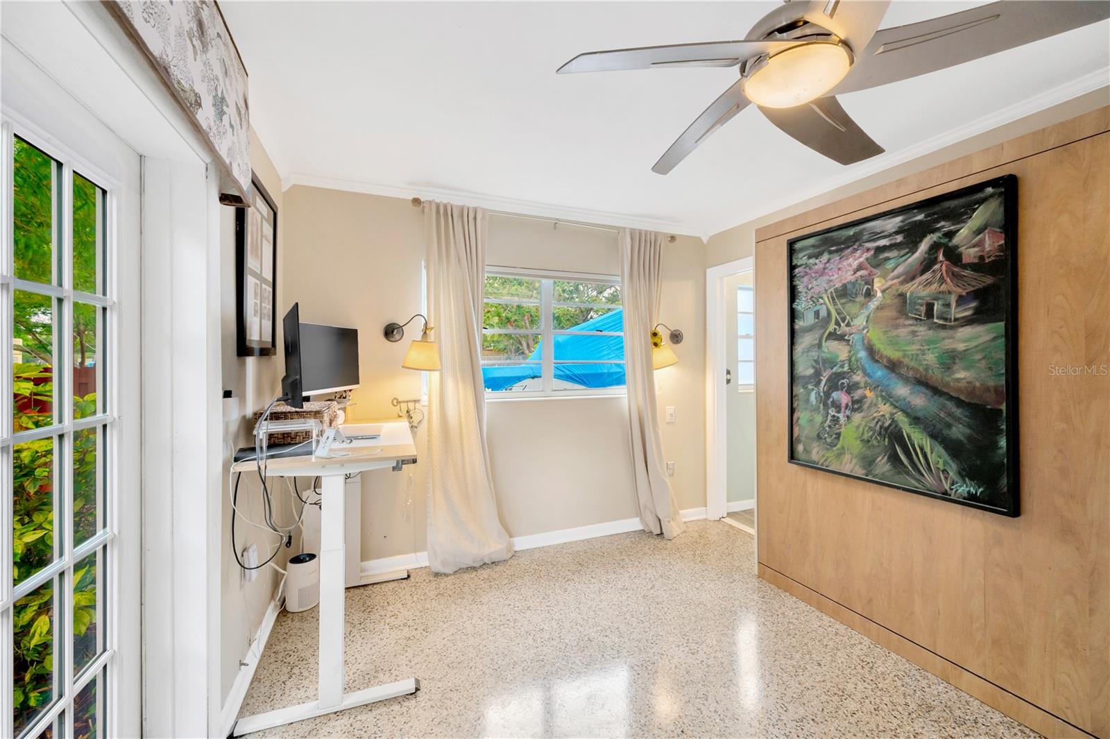 Murphy Bed makes this Office Convertible to a Bedroom