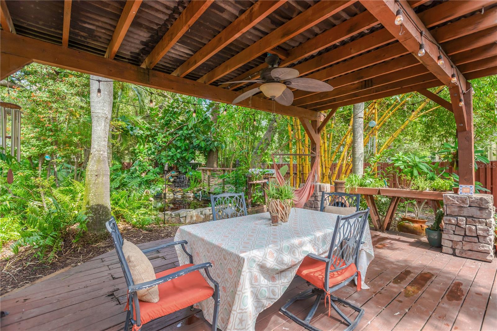 Pergola Overlooks the Koi Pond