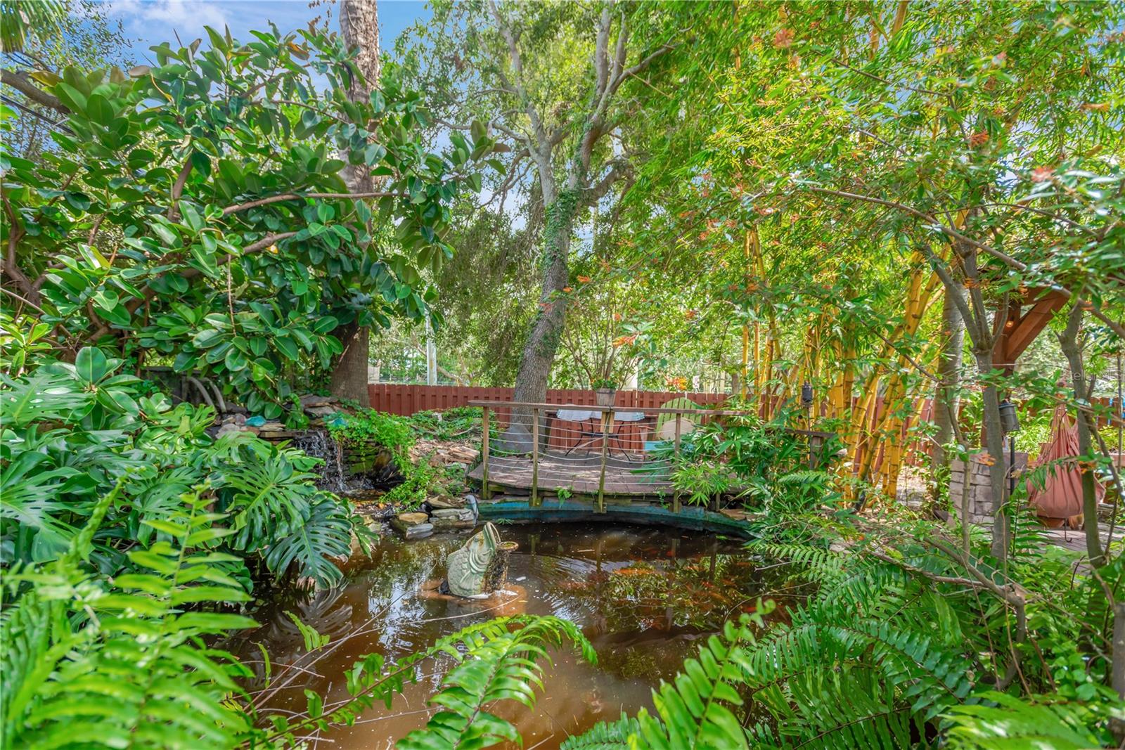 View of the Pond Going Towards the Shed