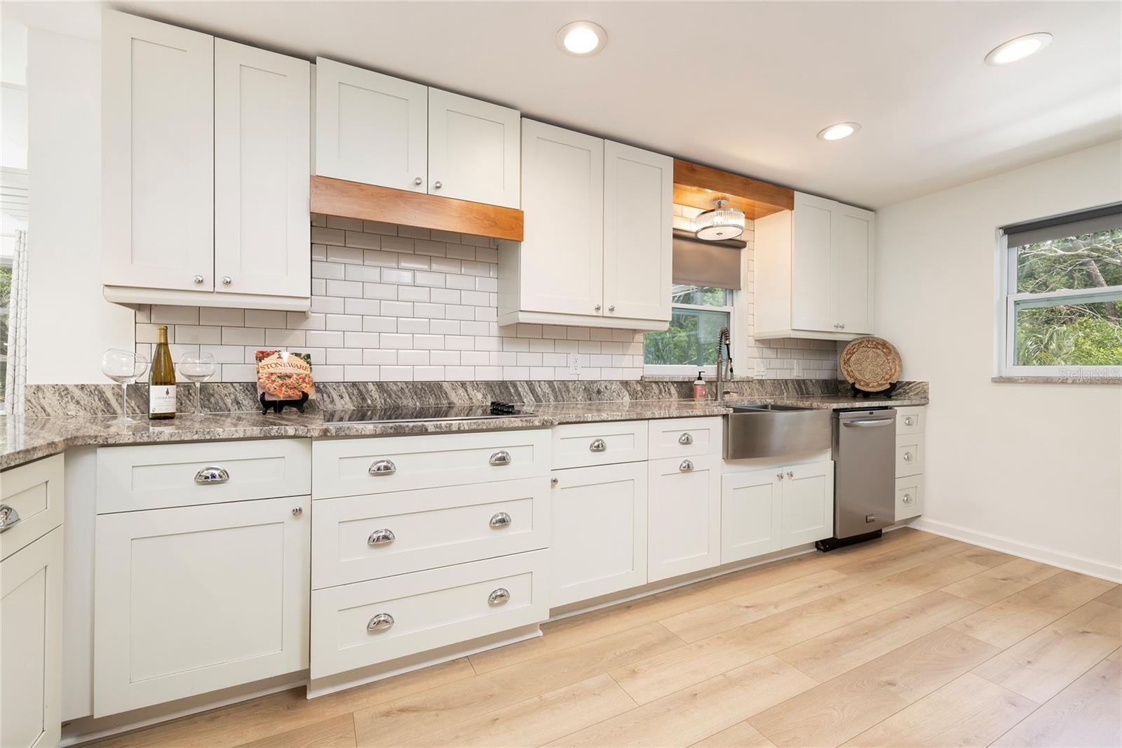 Great counter space.  Love the window over the sink!