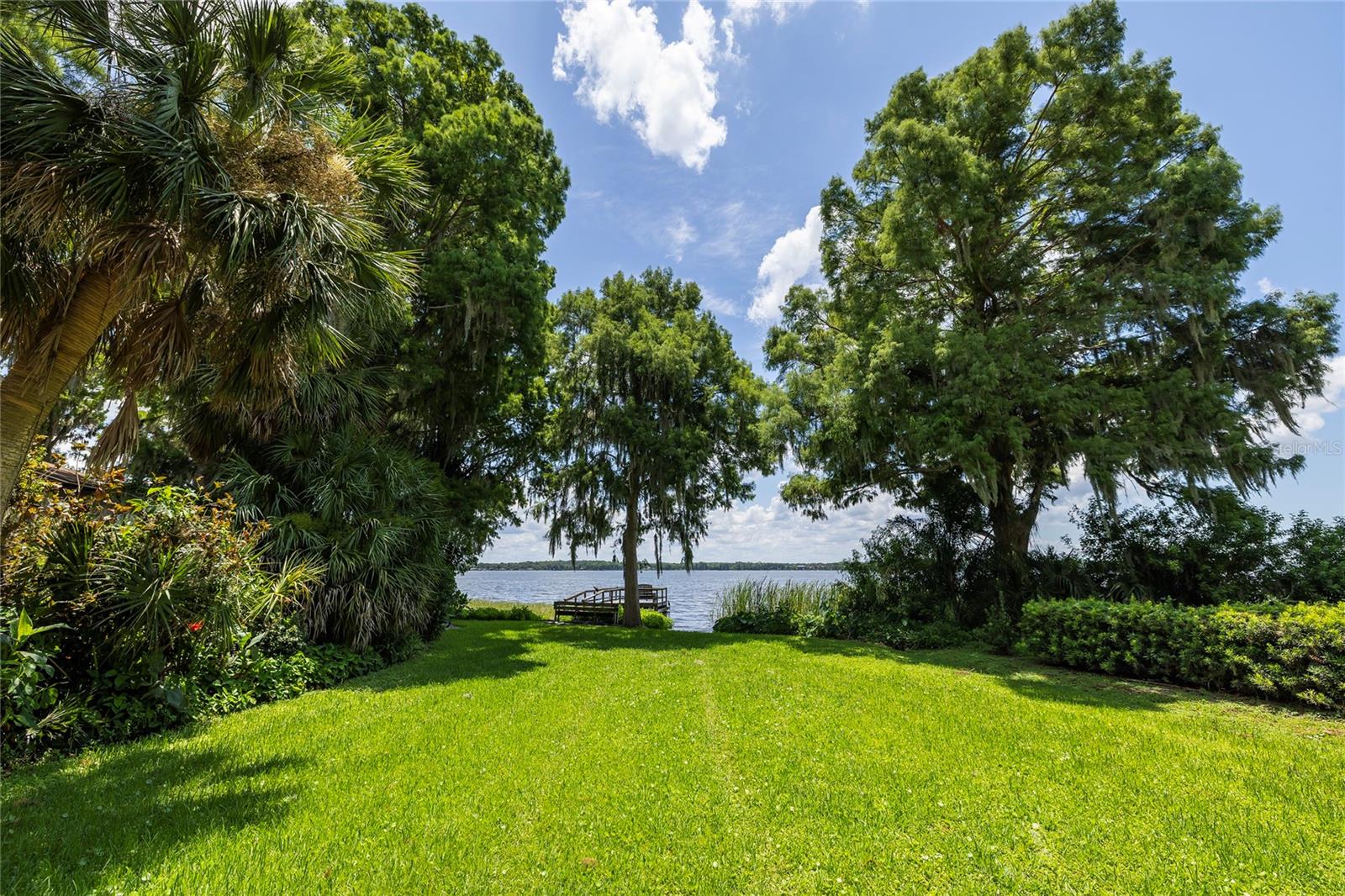 Street dead ends to an HOA owned dock on Lake Tarpon