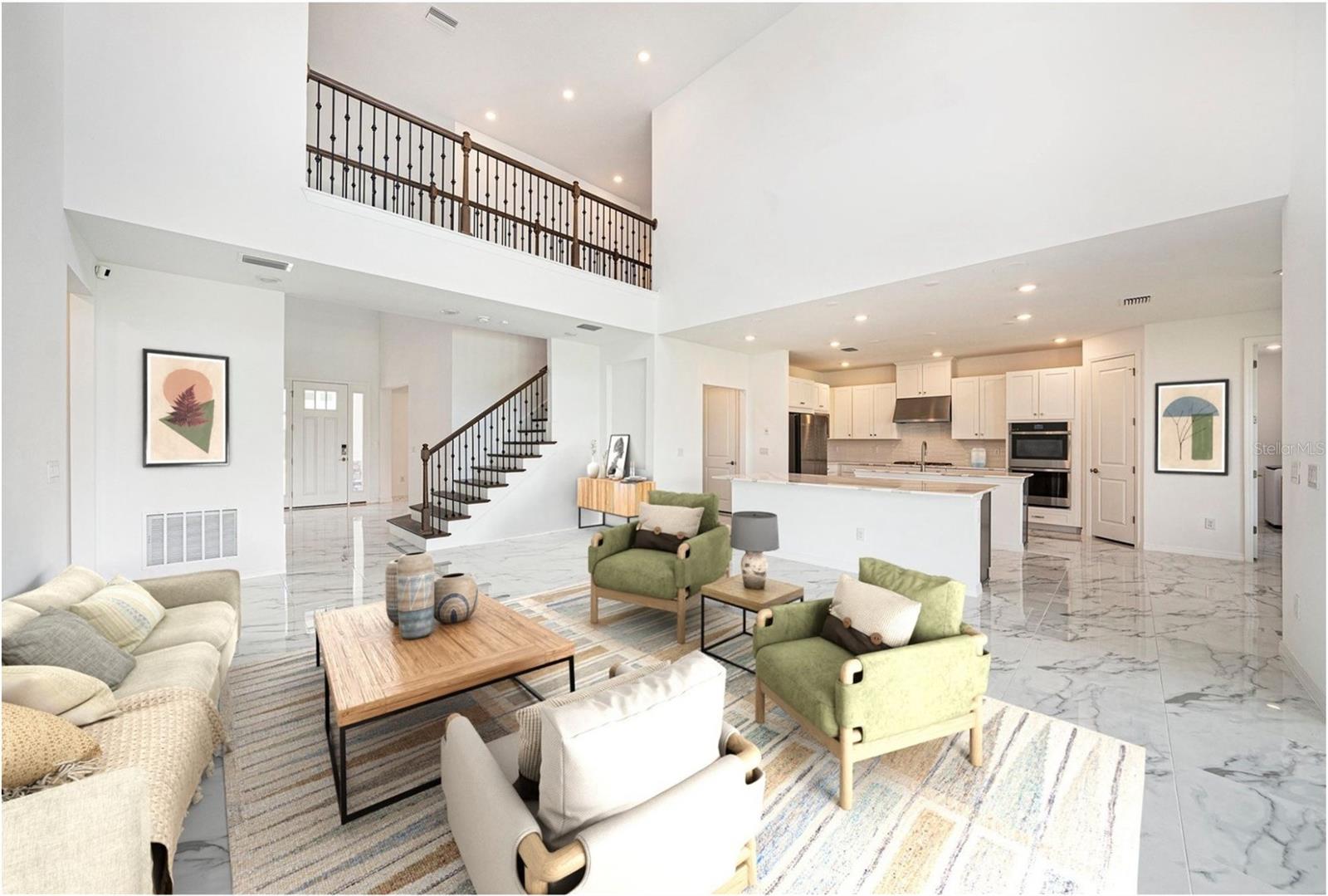 Staged. Family room