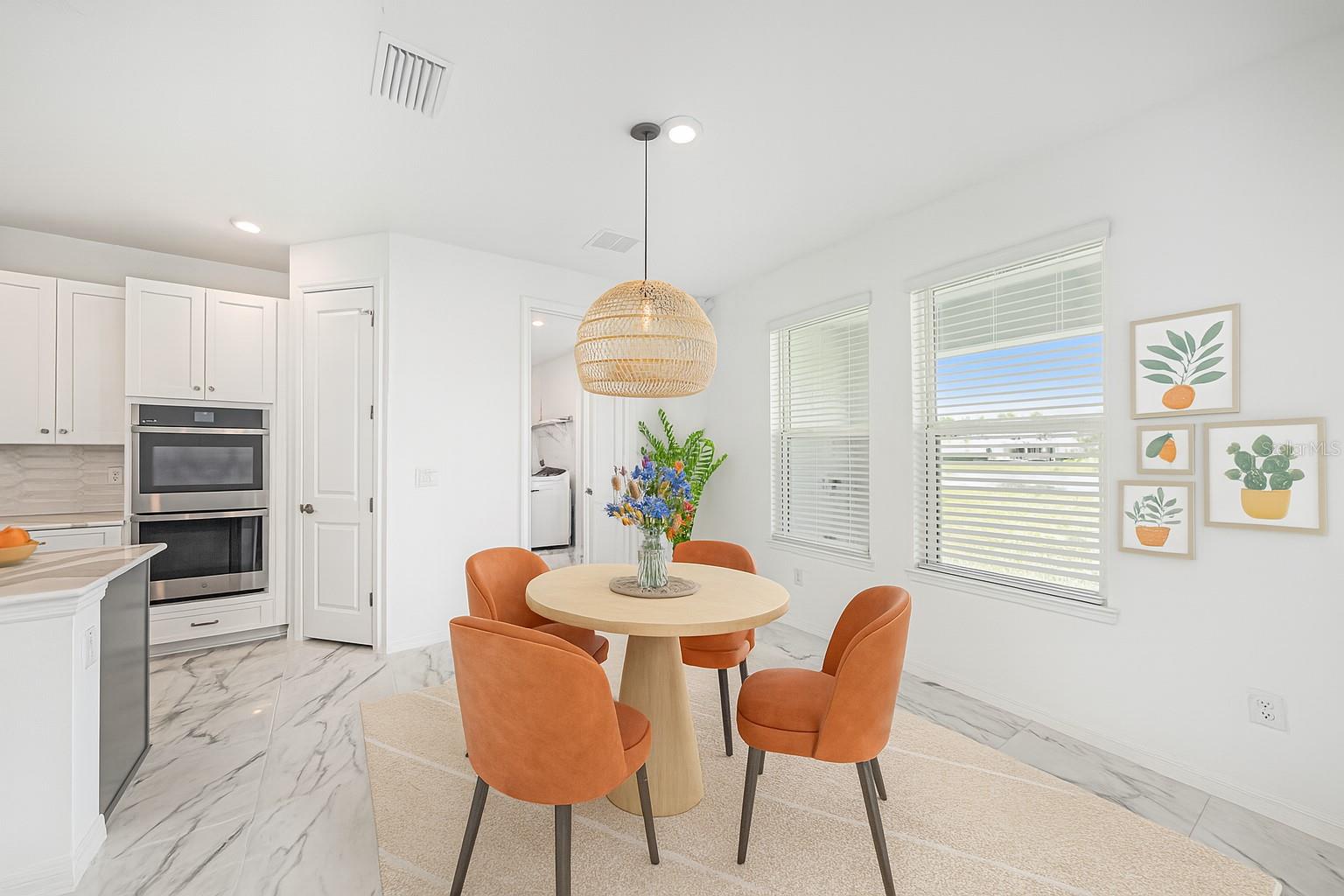 Staged. Breakfast nook
