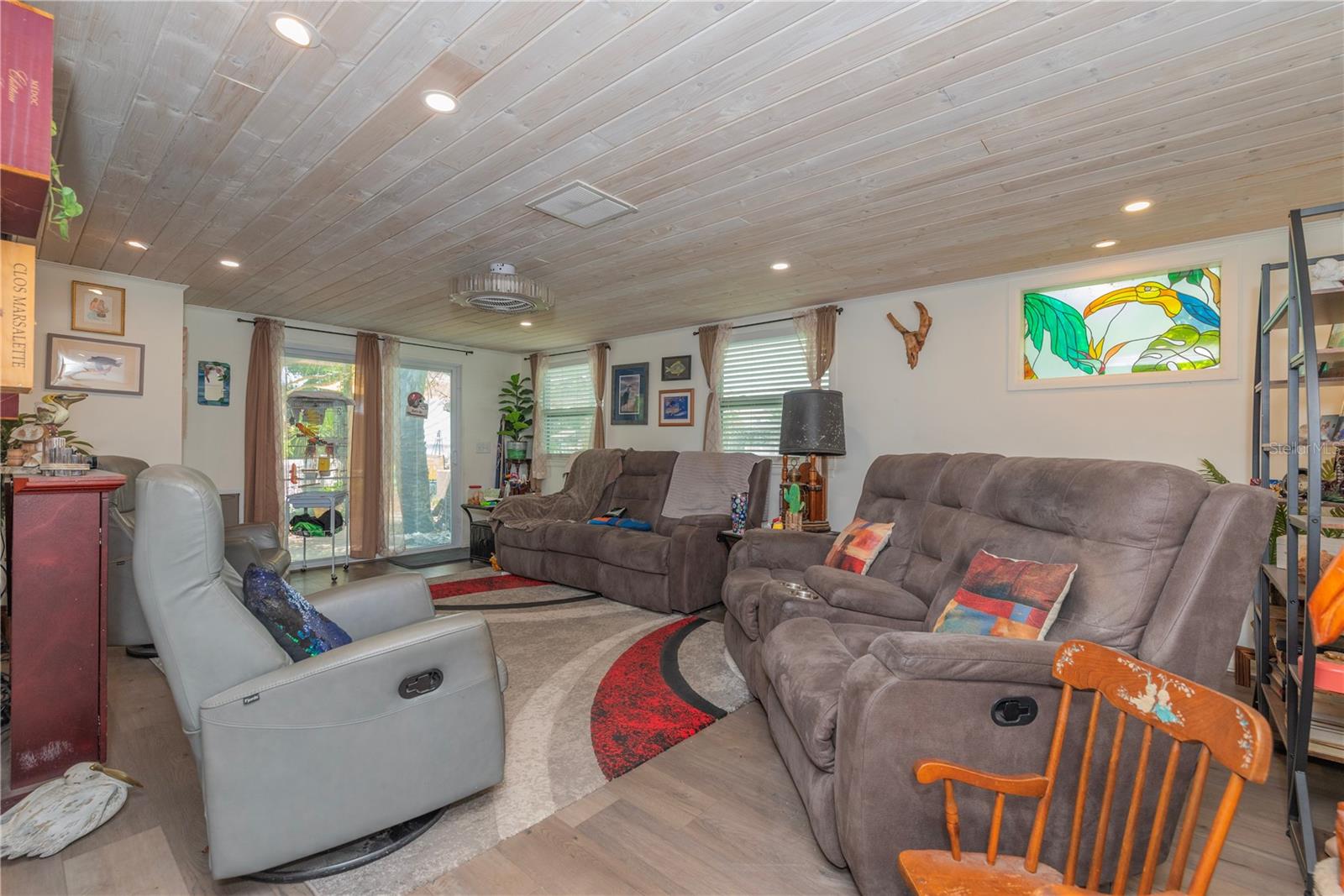 Family room with access to the back yard.