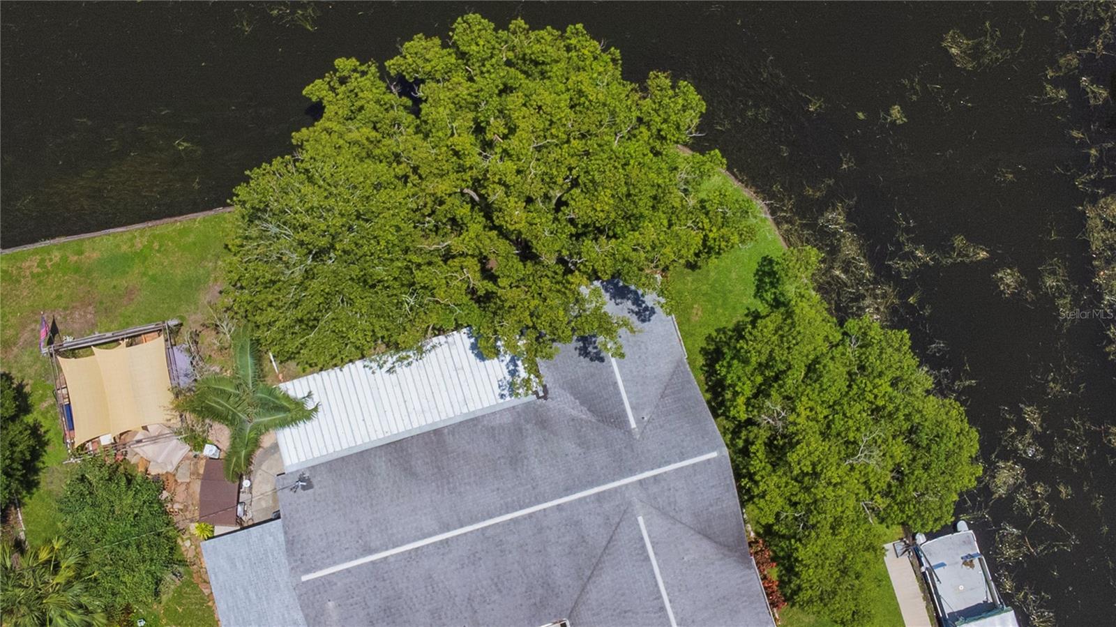 Aerial view of the home.