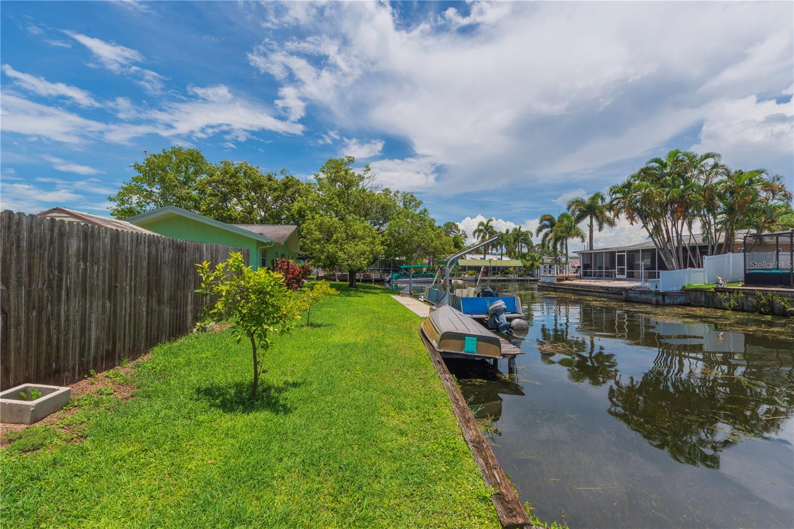 Canal view from the right side of the property.