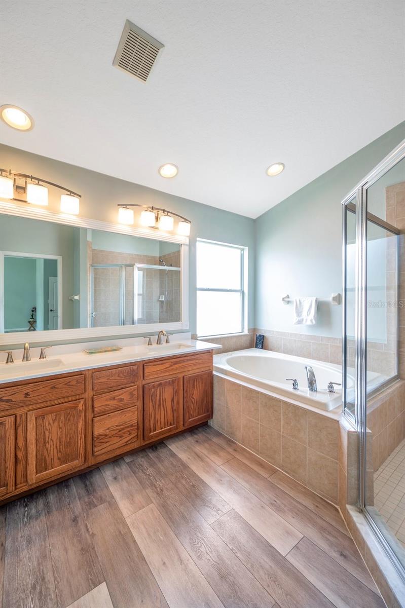Plenty of cabinets + linen closet