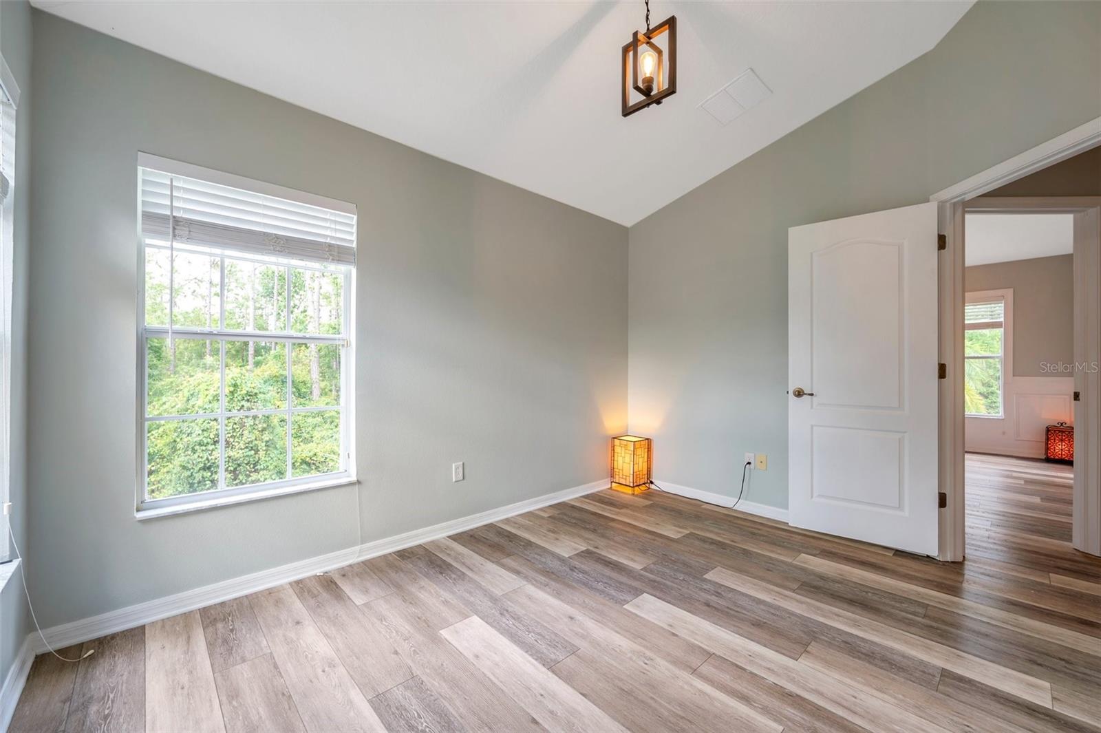 This bedroom & the bedroom with the accent walls are across from each other.