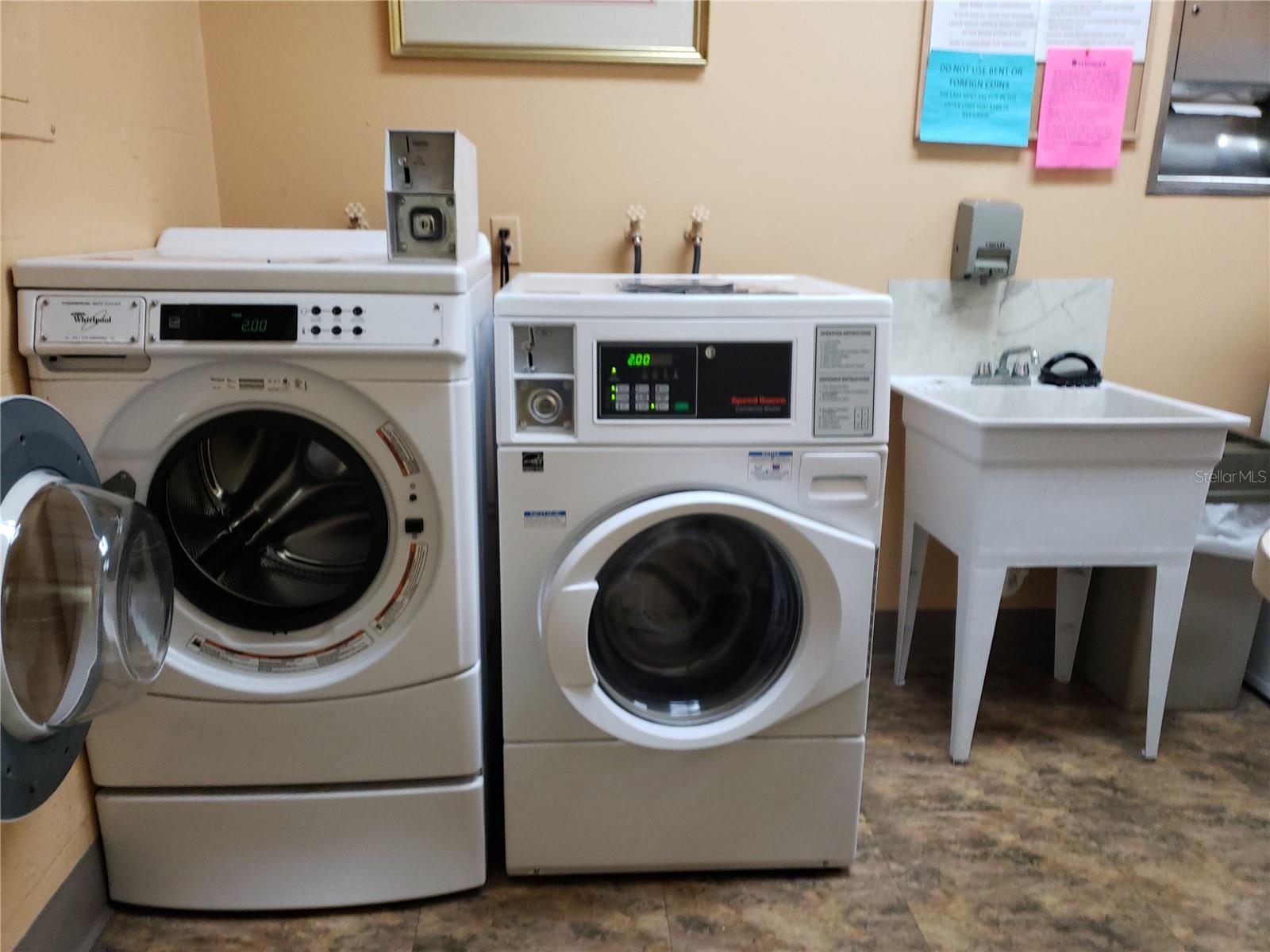 common laundry room - large capacity machines
