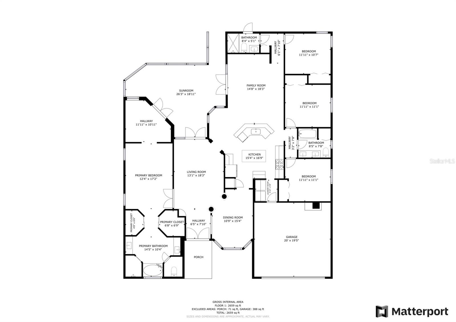 See Matterport 3D and Video Walkthrough