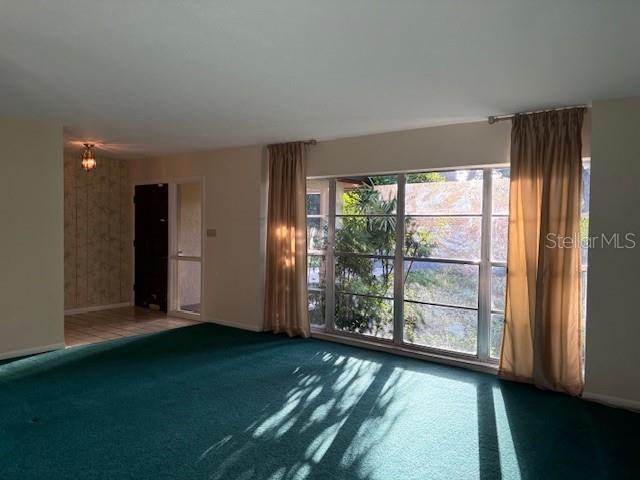 front door & living room