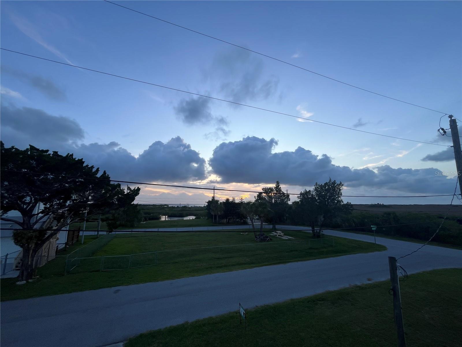 Sunset views from the deck