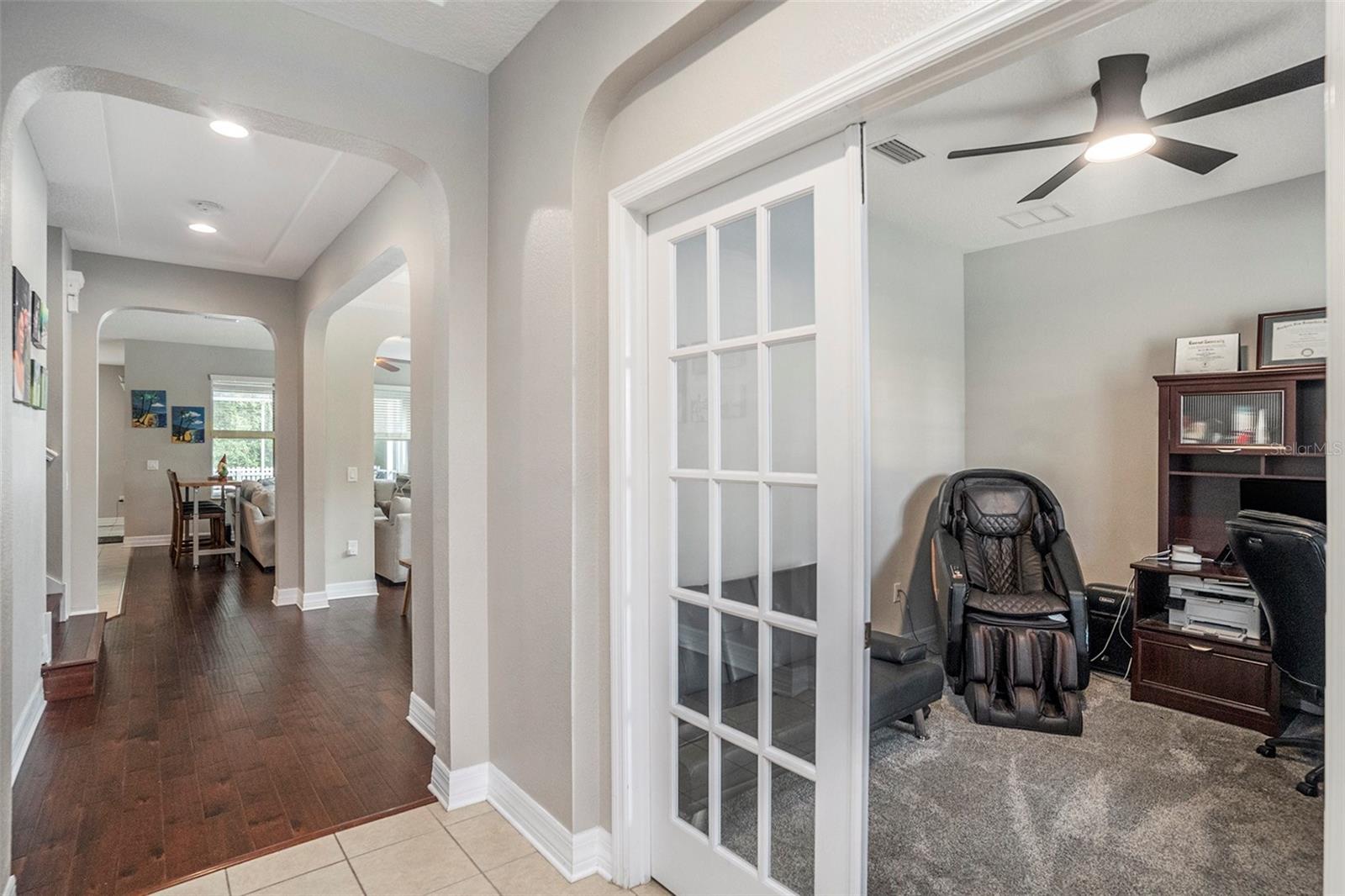 French doors to home office