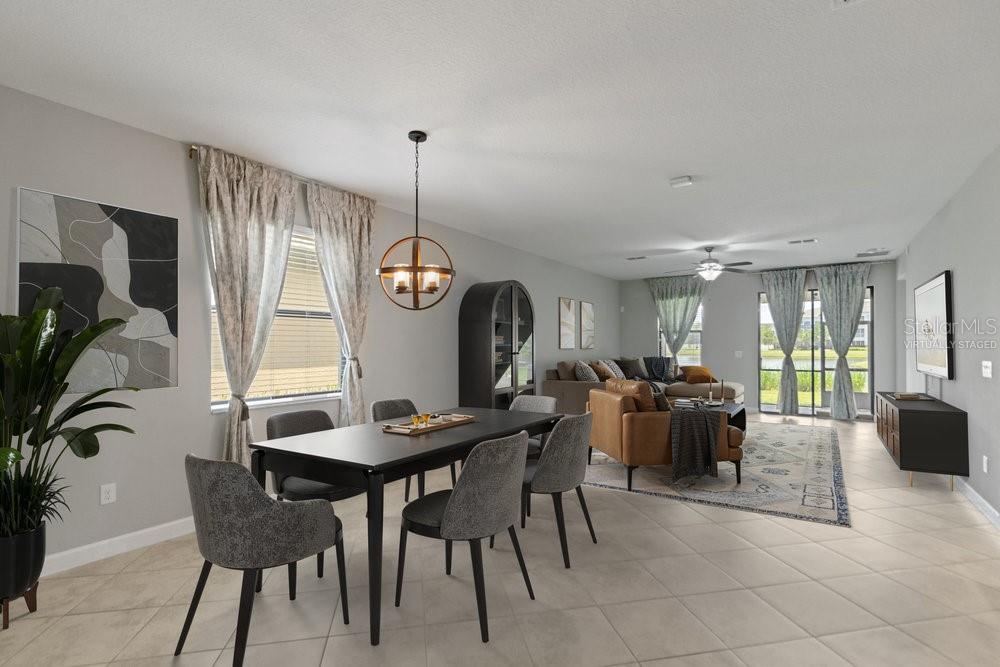 Dining/Living room - Virtually Staged