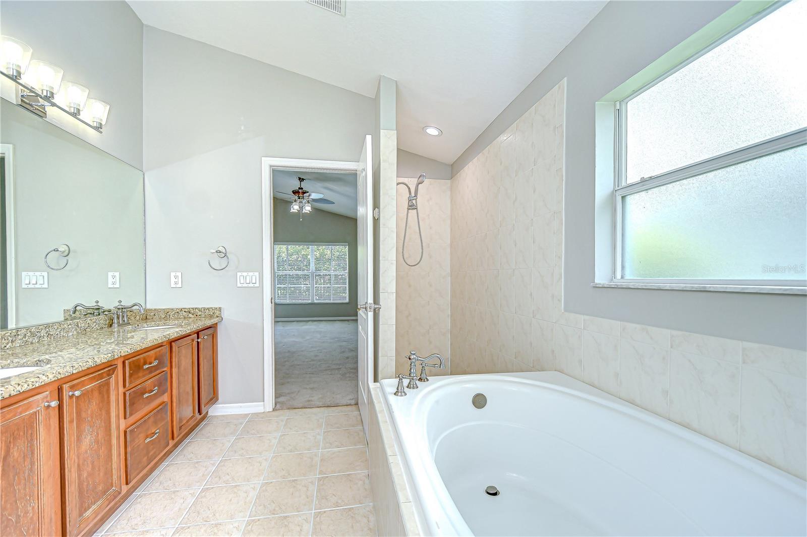 Separate shower and tub!