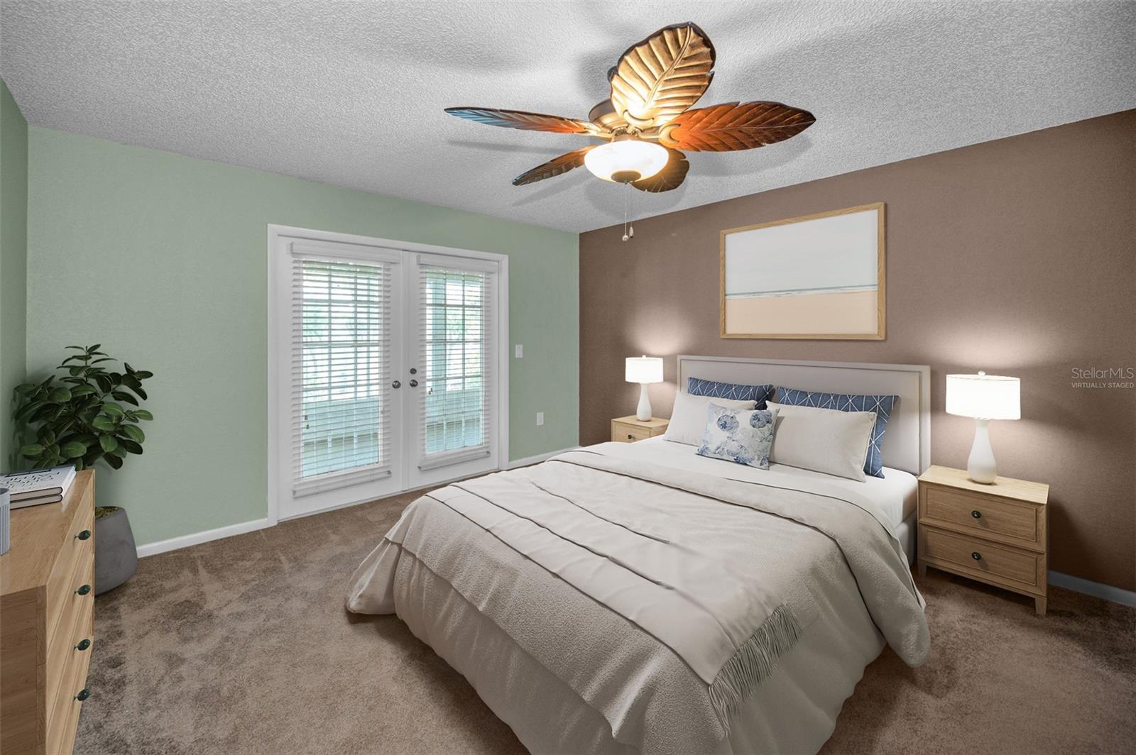 Virtually Staged Primary Bedroom
