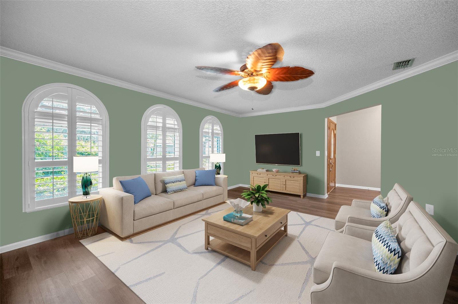 Virtually Staged Living Room