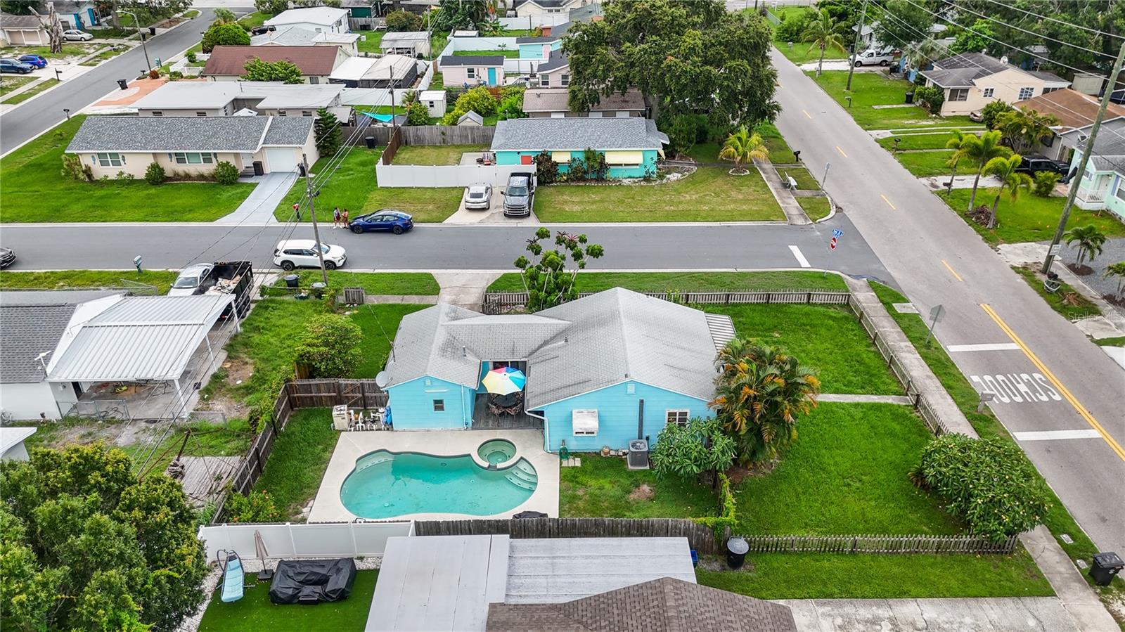 Large 67x106 corner lot with Pool