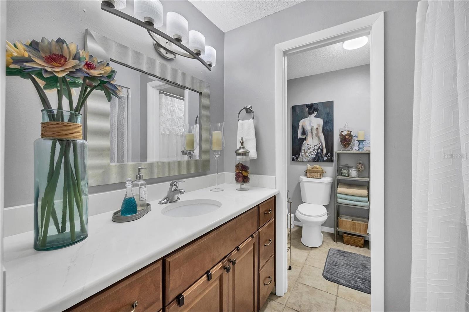 Large vanity to prep yourself for the day.