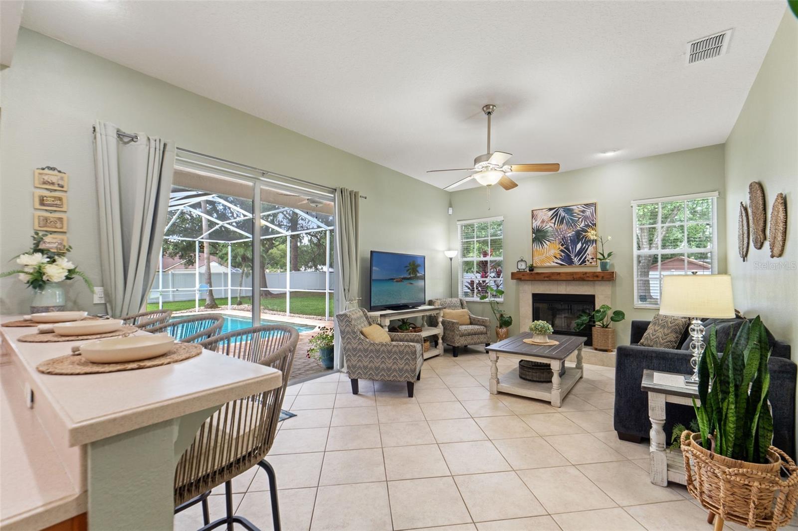 Family Room with Fireplace