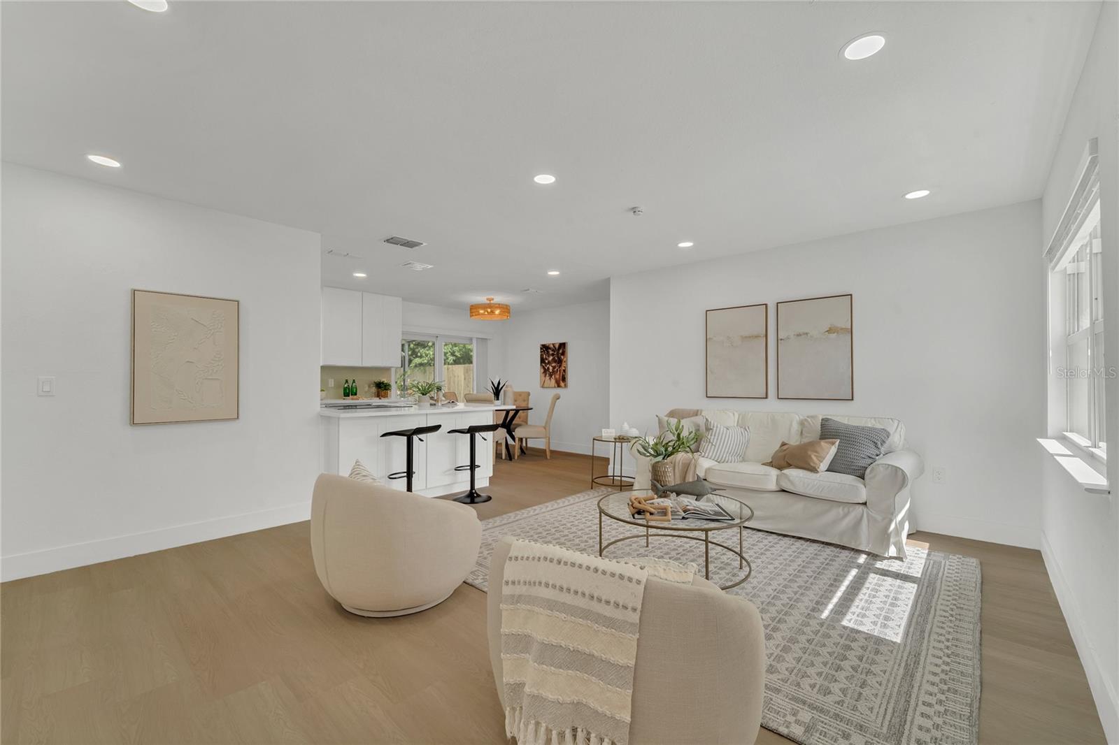 Spacious open living room