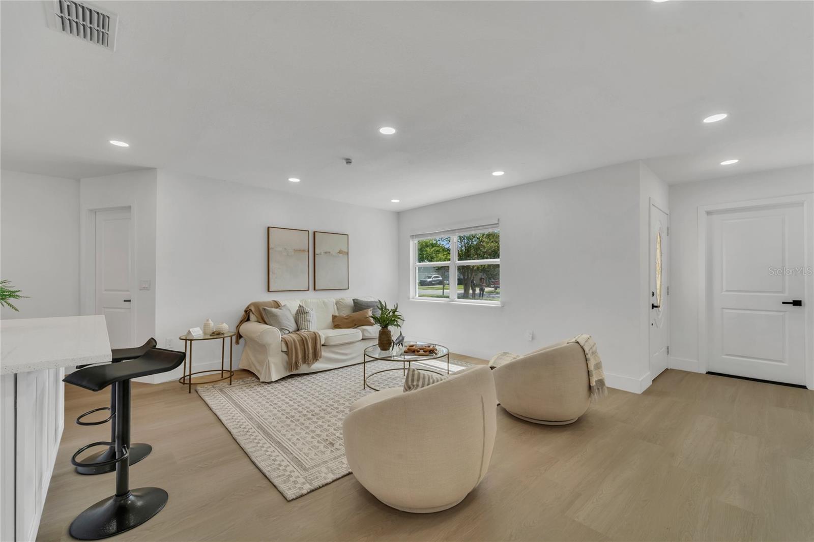 Spacious open living room