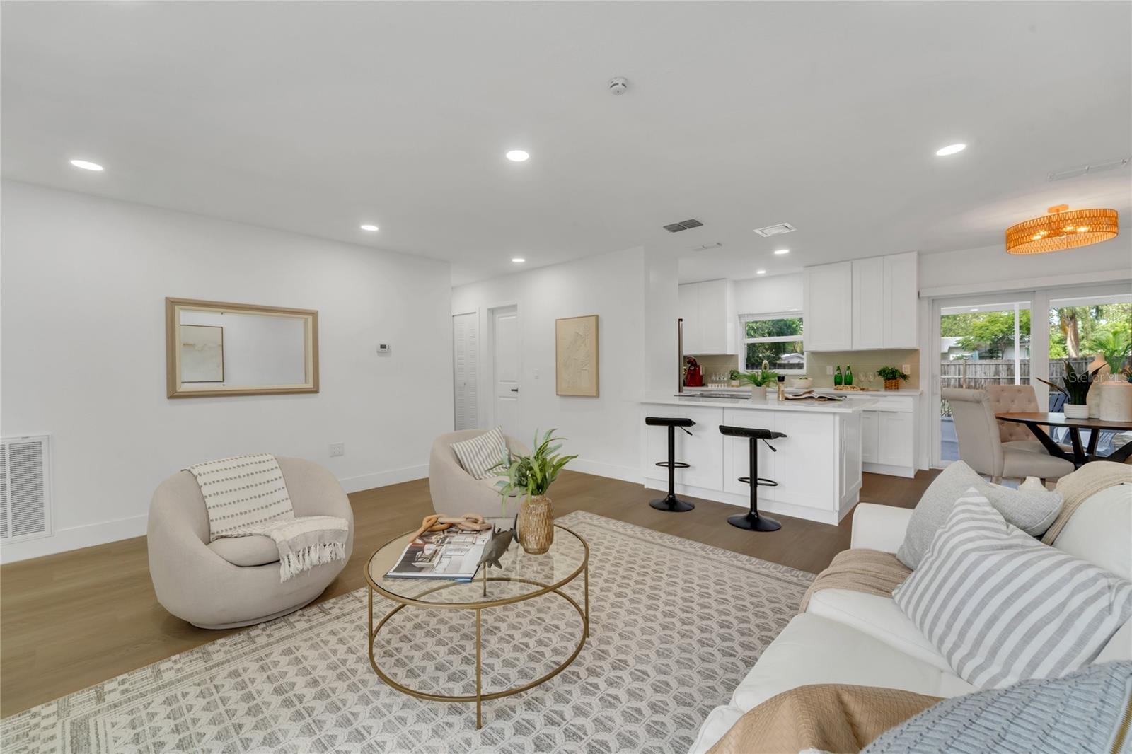 Spacious open living room