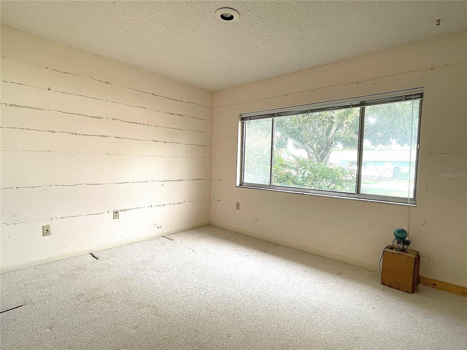 Bedroom 2 - needs paint shelving removed.