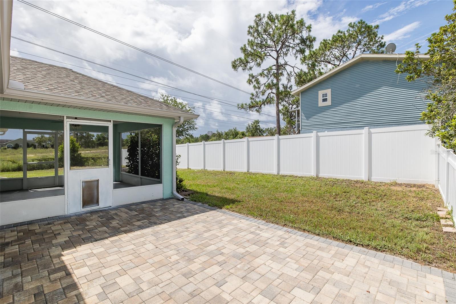 Two patio areas