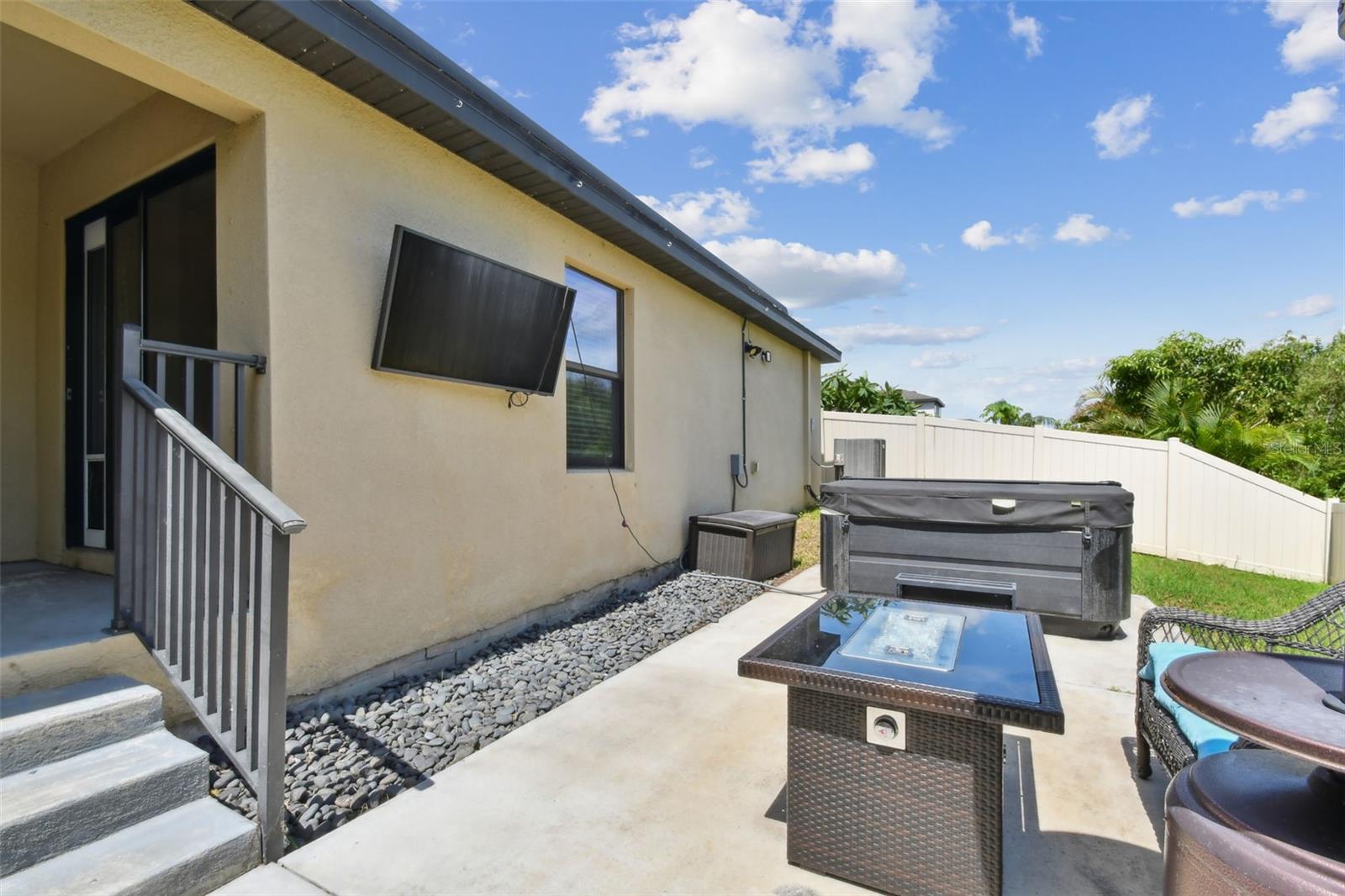 Backyard side view