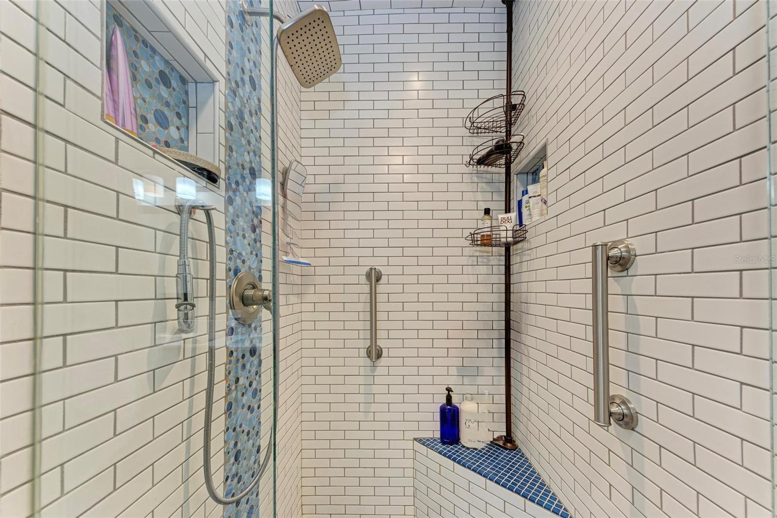 Separate shower in primary bath