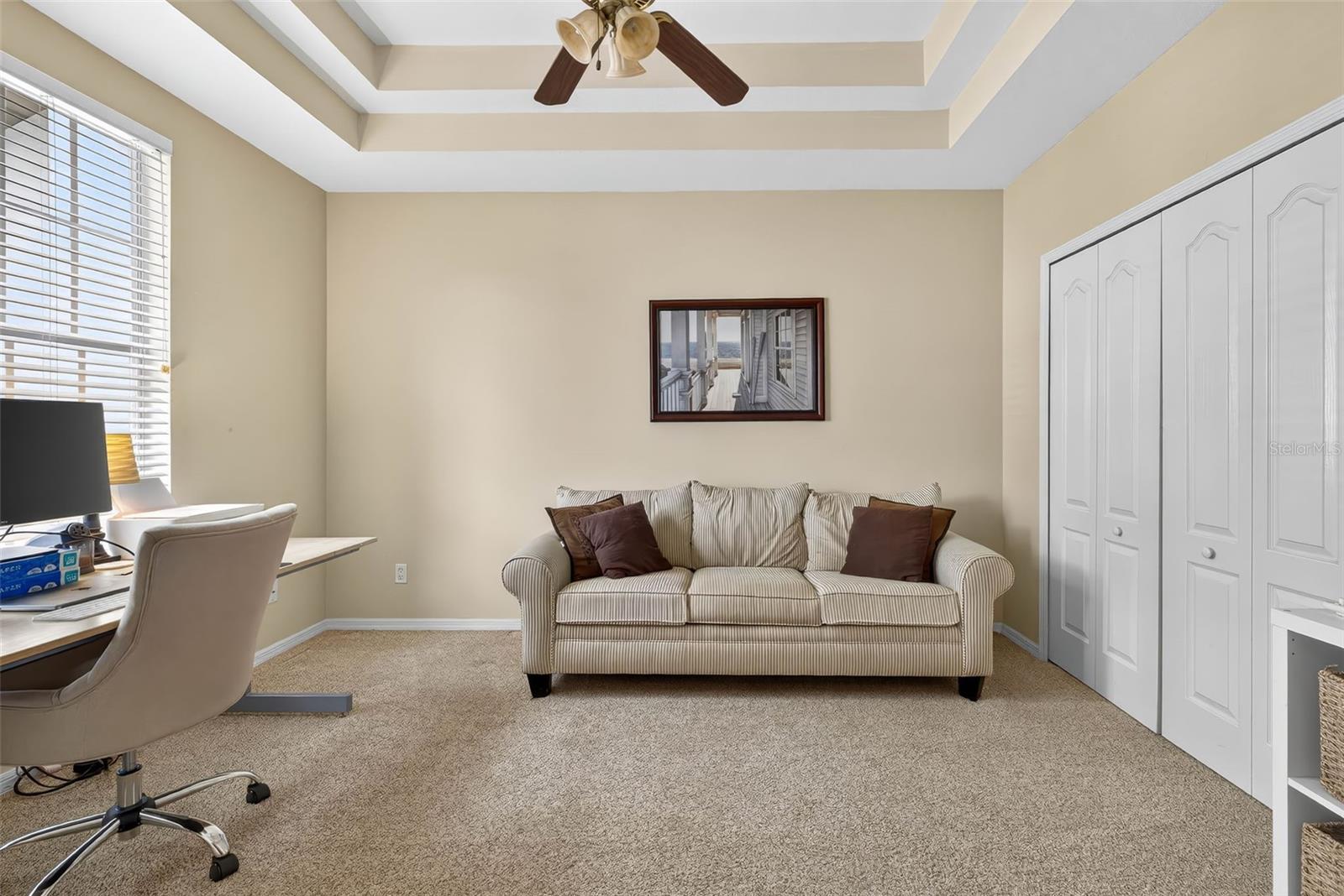 Separate office adjacent to living space