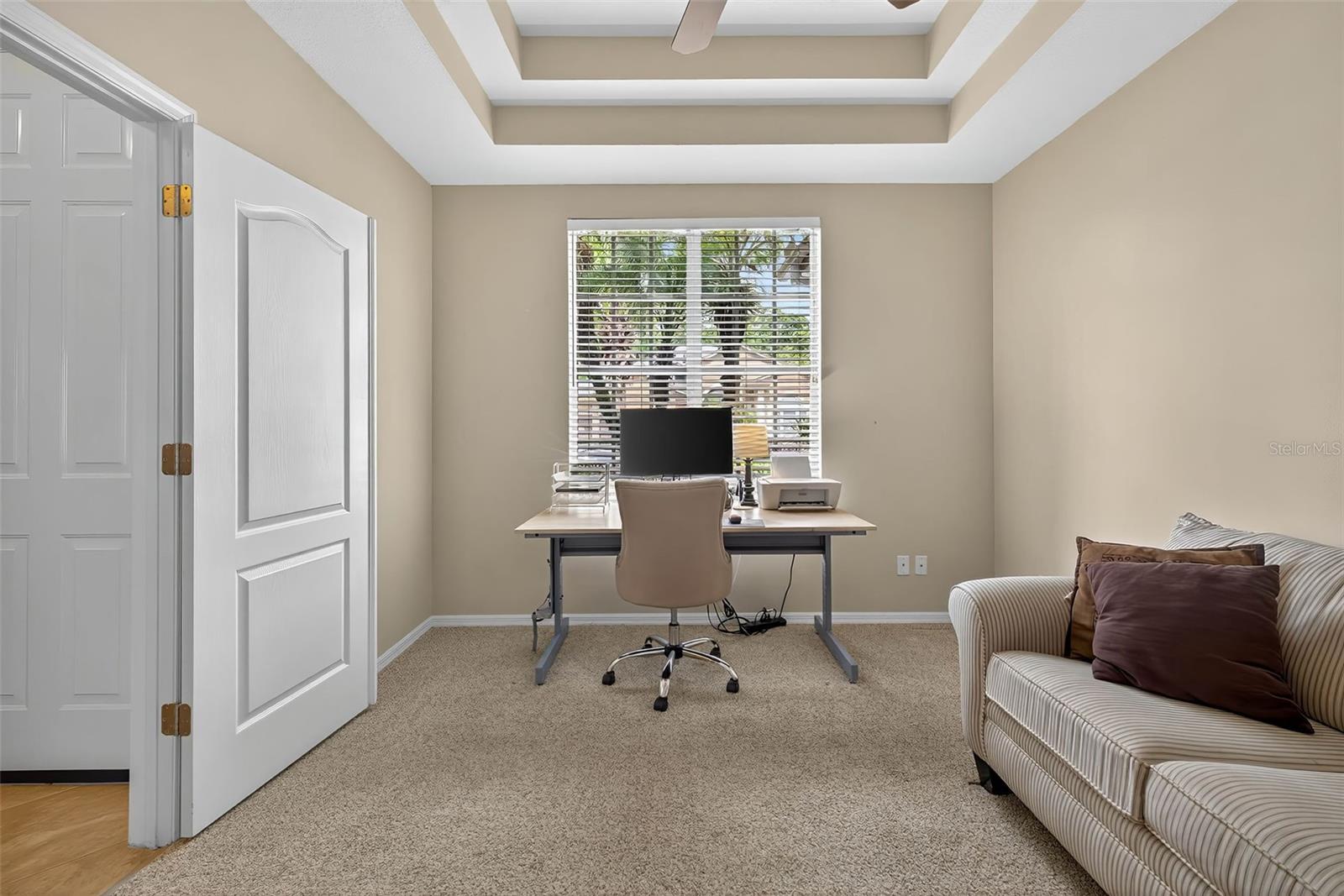 Separate office adjacent to living space