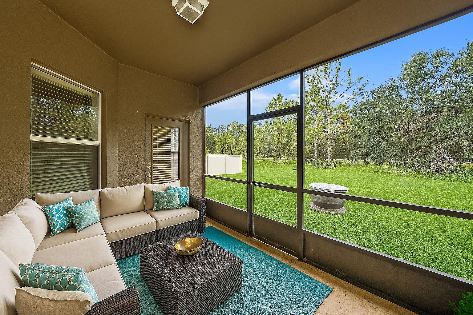 12117 Streambed Drive, Riverview FL 33579 - Triple Creek - Back lanai - Virtually Staged