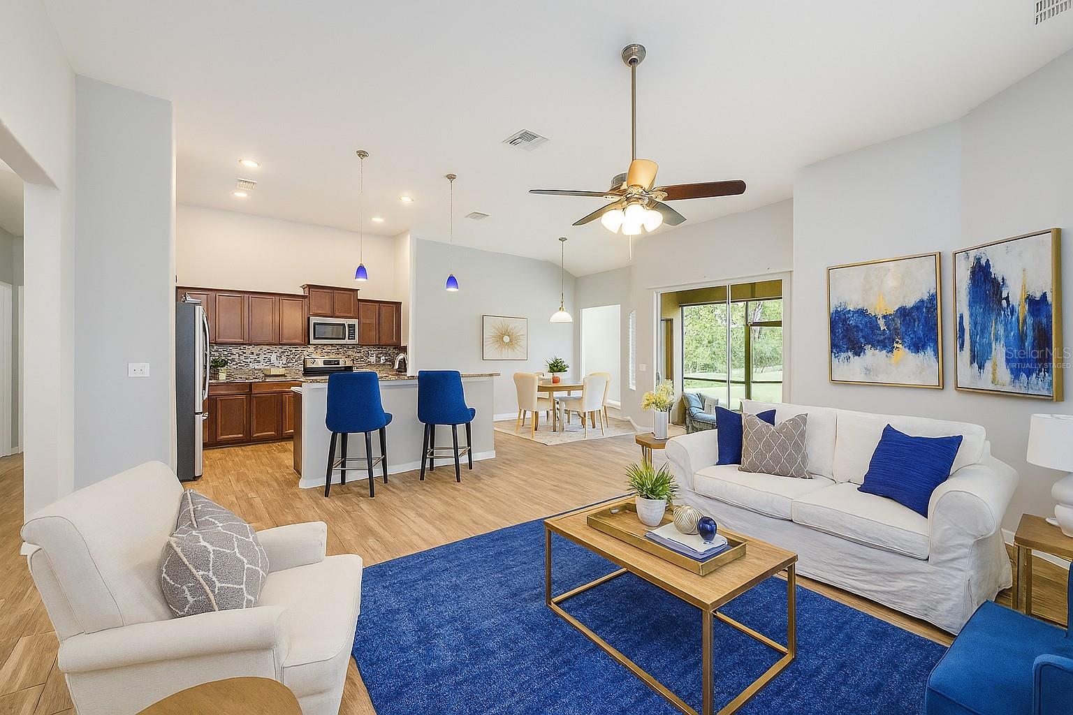 12117 Streambed Drive, Riverview FL 33579 - Triple Creek - Family Room/Kitchen - Virtually Staged