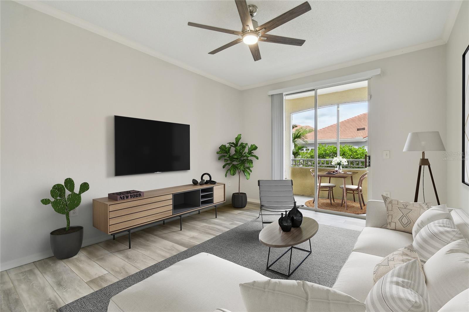 Virtually staged Grand Room