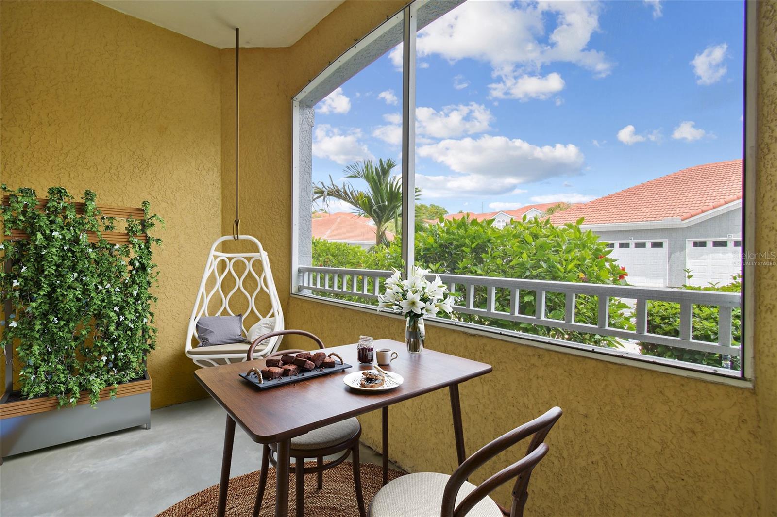 Virtually staged patio